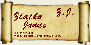 Zlatko Janus vizit kartica